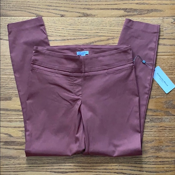 carolina belle Pants - CAROLINA BELLE size 6 brown skinny pants NWT